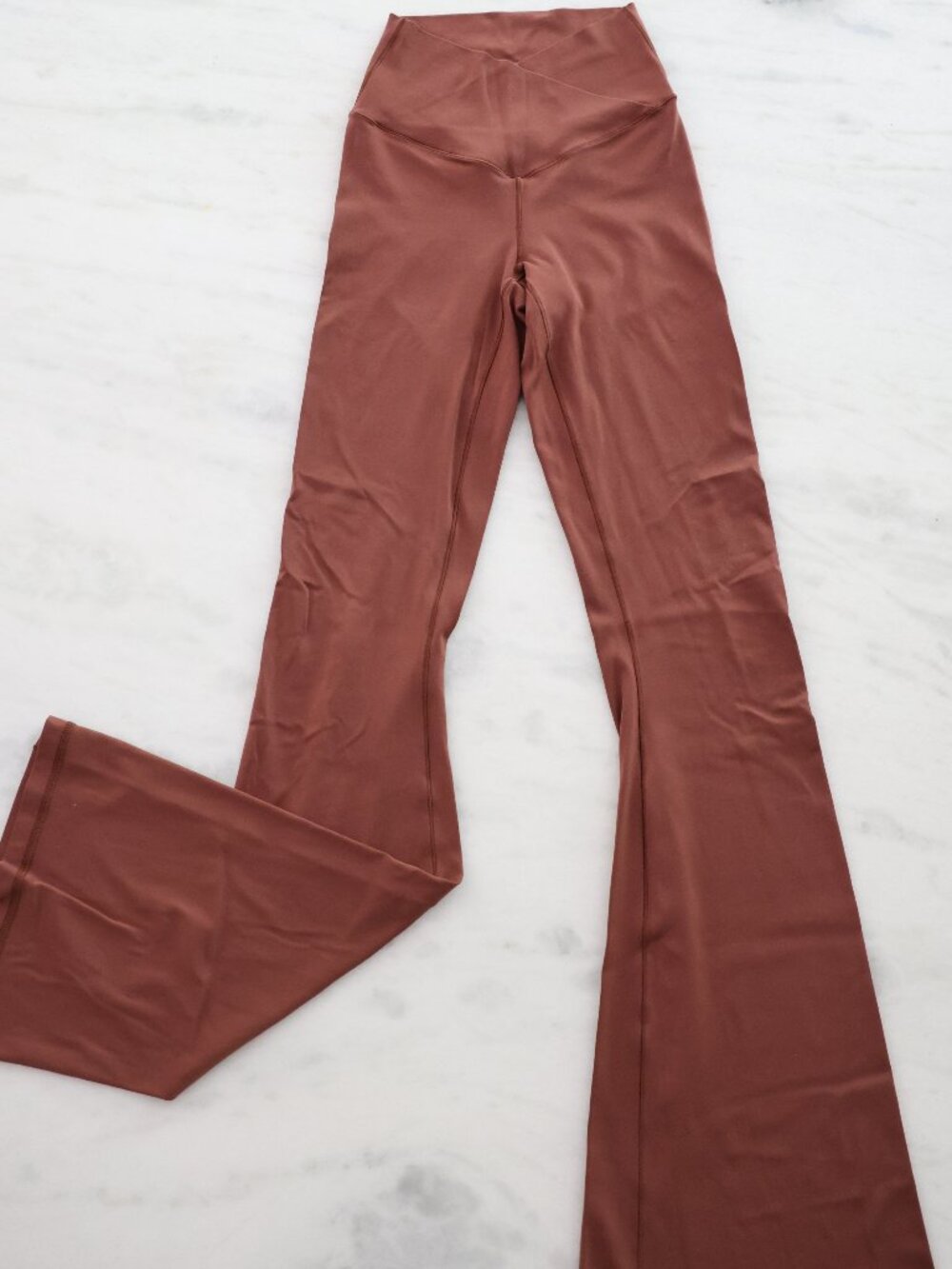 OFFLINE By Aerie Real Me High Rise Crossover Super Flare Legging XS Rust